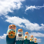 ひまわりマトリョーシカ＊青空さわやか夏娘
