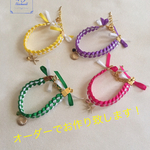 サテンリボンブレスレット･アンクレット