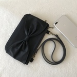 再販☆Nwe☆4wayブラック＆リボンポシェット♪コンパクトサイズ☆ストラップ選択必須
