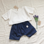 【特別価格】デニム サルエルパンツ（もも丈）