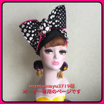 mamamayu3719様専用のページです ハート柄 ピンク×ブラック カチューム ヘアターバン ヘアバンド 