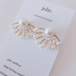 ハーフムーン パールピアス【gold】結婚式・その他のお呼ばれにも✴︎