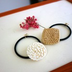 期間限定sale【送料無料】大人気!ラタンのヘアゴム