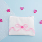 オーガンジーの立体リボンポーチ