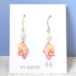 いちごとオレンジのクレープイヤリング