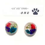 レジン 花 イヤリング ピアス