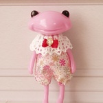 ちっちゃな花柄：ピンク　フォーチュンワンダ用ロンパース
