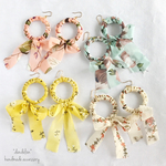 再3* 選べる♡花柄スカーフリボンフープピアス/イヤリング