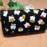 長財布・通帳入 猫ちゃん 福来たる