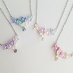 あじさいの花束ネックレス　∗つまみ細工∗