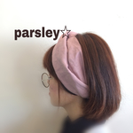  リネン“スモーキーピンク“のヘアバンド☆