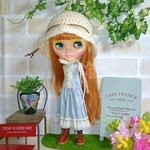 No.1234  水色リネンのノースリーブワンピ