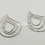 na-kr234✳《6個》ひねり✳ウェーブデザイン滴パーツ（シルバー）