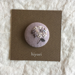 刺繍ブローチ 紫陽花
