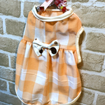 オレンジワンピースのワンちゃん服 【ダックス】