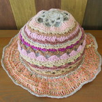 ９/30まで　Sale★編み編みピンクハット