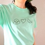 【夏季特別価格】文鳥 ♡ 粟穂 Tシャツ