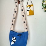 【H様オーダー品】のぞきパンダの2wayリボンバッグ＆スマホポーチ
