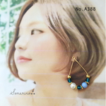 No.A388 ※限定品 揺れる雫✩︎⡱パール×ブルー のお洒落ピアス / イヤリング