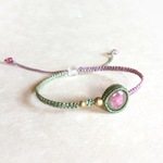 ウォーターメロントルマリン macramé ブレスレット