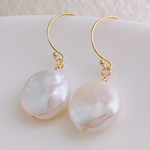 コイン✳︎淡水パールの1粒ピアス／イヤリング♢14kgf