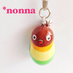 【売り尽くしSALE 50%OFF!】ボタンインコさんストラップ