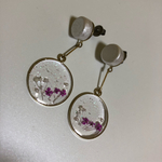 ハンドメイドピアス 押し花 ドライフラワー