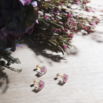 ドライフラワーのピアス