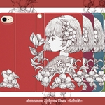 iPhone5〜8対応手帳ケース【椿】