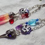 アシンメトリーなゴシック的雰囲気♪透明感が綺麗なピアス(イヤリング等金具変更可)