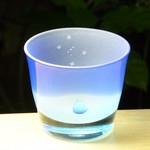 猫と星座の 冷酒・冷茶グラス ～はくちょう座　水色×青　 (1個）