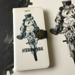 オリジナル手帳型iPhoneケース『steam  punk PANDA』