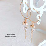 クリスタル✨＊フープピアス