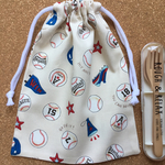 ベースボール 野球 薄いベージュ 巾着袋 ☆入園入学☆