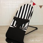 BabyBjorn　ベビービョルン　バウンサー　ハンドメイドカバー 　ブラック＆ブラック・ストライプ　