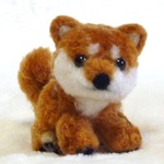 動物ポンポンmini mini（柴犬 全身  茶）