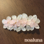 再販♪紫陽花とパールのヘアクリップ  ホワイト✖️ピンク