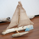 流木のインテリア　船3