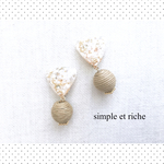 hemp♡ball&clear bijou ▽カボション 【イヤリング】