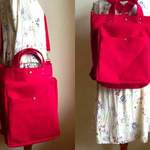 受注製作　3way atelier-hachi ヴィンテージ帆布リュック　赤、カーキ、チャコール