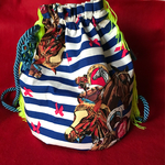 ブルーストライプ×馬 