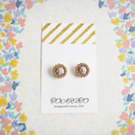 小ぶりゴールド刺繍ピアス イヤリング