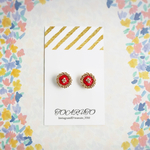 小ぶりゴールド刺繍ピアス イヤリング