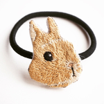 うさぎの刺繍ヘアゴム 