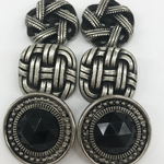 28～32ｍｍ◇6個入◇　シルバーペアボタン＃６