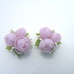 ピンクの芍薬（シャクヤク）ピアス・イヤリング