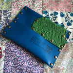 ＊sale＊本革ポケットティッシュケース ブルー