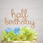 half birthday ケーキトッパー（グリッター）2