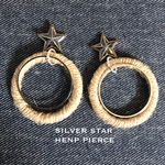 シルバースター☆麻フープピアス