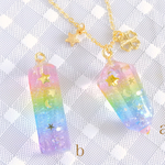 虹のクリスタル ネックレス